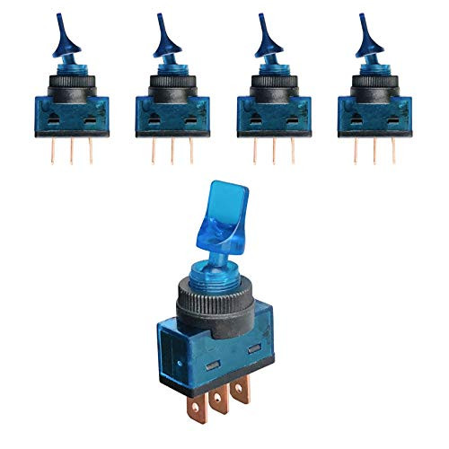MGI SpeedWare Lighted Duckbill Toggle Switch 12vDC SPST ONOFF 5Pack Blue