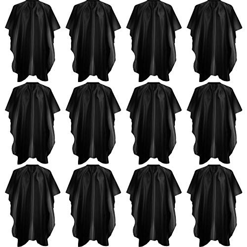 12 Pieces Waterproof Hair Salon Cape Haircut Barber Cape Hairdresser Barber Cape Hair Styling Cutting Cape Hairdressing Salon Apron for Barber Salon Shampoo Cloth
