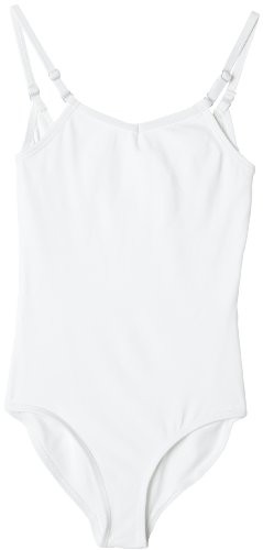Capezio Big Girls Team Basic Camisole Leotard W Adjustable StrapsWhiteM 810