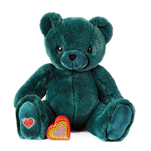 My Babys Heartbeat Bear Recordable Stuffed Animals 20 sec Heart Voice Recorder for Ultrasounds and Sweet Messages Playback Perfect Gender Reveal for Moms to Be Teal Bear