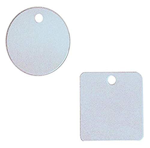 Accuform TDB302 Aluminum Blank Identification Tag Circle 18 Gauge 1 Diameter Pack of 100