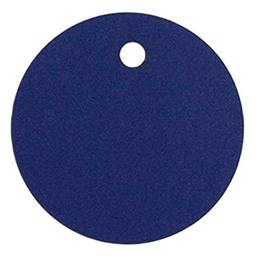 Accuform TDG216BU AccuPly Plastic Blank Identification Tag Circle 212 Diameter Blue Pack of 25