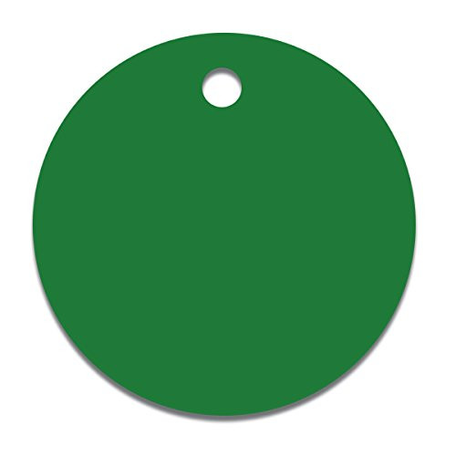 Accuform TDG216GN AccuPly Plastic Blank Identification Tag Circle 212 Diameter Green Pack of 25