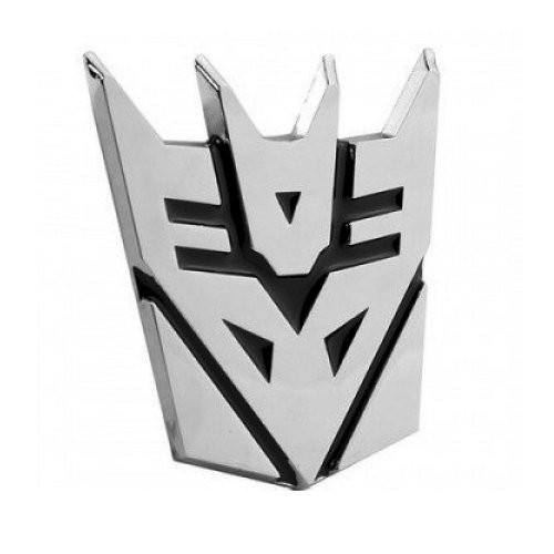 Transformer Decepticon Auto Emblem  Chrome2 12 Tall