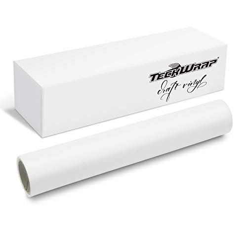 TECKWRAP Permanent Adhesive Vinyl 12 x 10ft Matte White