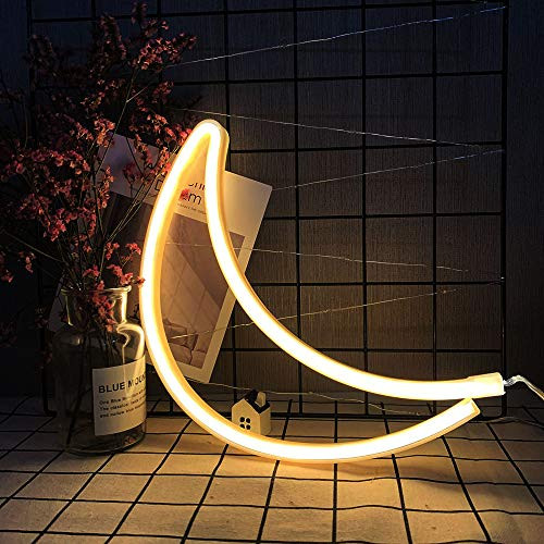 ENUOLI Warm White Moon Neon Sign Led Crescent Moon Light Neon Battery Operation Moon Neon Sign Wall Light White Neon Signs Room Decor for Kids Room Bar Party Wedding Christmas ENUOLI Warm White Moon Neon Sign Led Crescent Moon Light Neon Battery Operation Moon Neon Sign Wall Light White Neon Signs Room Decor for Kids Room Bar Party Wedding Christmas