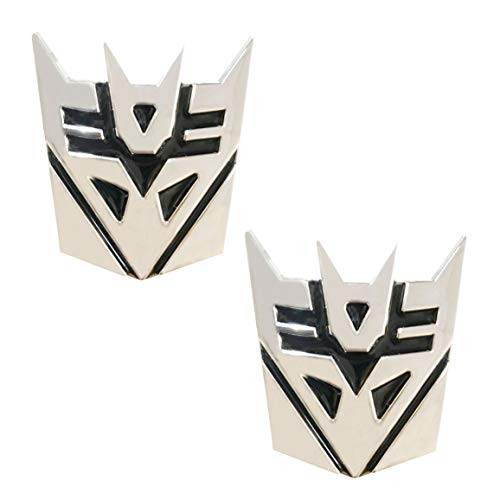 Pack of 2 Transformer Decepticons Metal 3D Auto Emblem