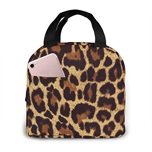 leopard print Reusable Lunch Bags Leakproof Insulated Cooler Bag Durable Tote Box for Women Men Picnic Work School