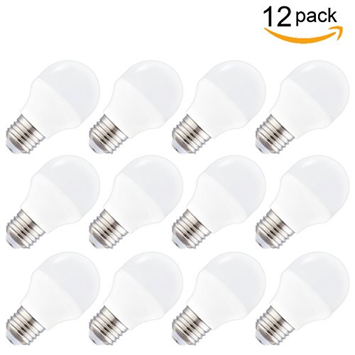 A15 LED Light Bulbs 40 Watt Equivalent,3000K Soft White Non Dimmable LED Bulbs for Home,Medium Base E26 LED Home Lighting 120v 360lumens LED Ceiling Fan Bulb-12 Pack