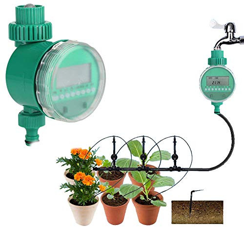 Garden Water Timer,Automatic Electric Digital Garden Irrigation Timer Flowers Watering System Intelligent Watering Controller