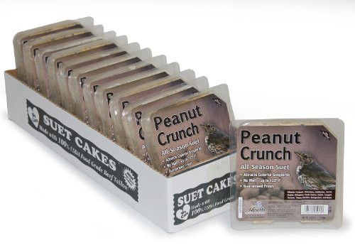 Heath Outdoor Products DD-18 Peanut Crunch Suet Cake, 12-Pack