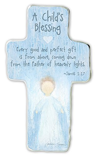 Cathedral Art SIM143 Child's Blessing for Boy Artmetal Cross, 6-Inch