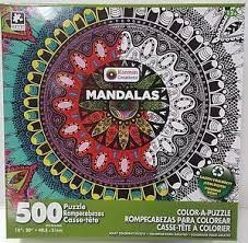 Karmin International Color a Puzzle - Mandalas Chakras Design Puzzle (500 Piece)