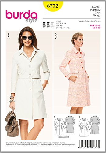 Burda sewing pattern 6772 Jackets, Coats, Vests