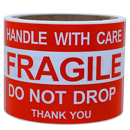 Hybsk 3x5 inch Do Not Drop Thank You Fragile Stickers Adhesive Label 100 Per Roll 3x5 inch
