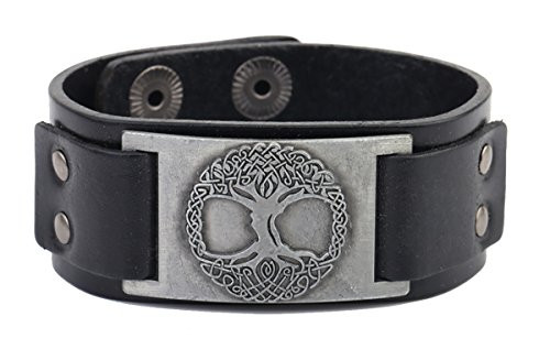 Skyrim Vintage Bracelet Tree of Life Sigil Charm Snap Button Bangle Viking Runes Amulet Jewelry for Men and Women Antique SilverBlack Skyrim Vintage Bracelet Tree of Life Sigil Charm Snap Button Bangle Viking Runes Amulet Jewelry for Men and Women Antique SilverBlack