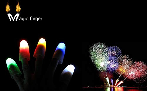 arsvita 1 Pairs Magic Finger Light Up Thumb Tips Party Magic Tricks