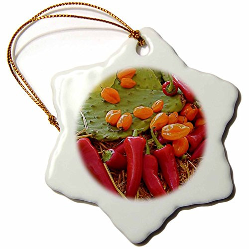3dRose orn_92642_1 Nopales Habanero, Market, Santa Fe, New Mexico-US32 JMR0179-Julien McRoberts-Snowflake Ornament, Porcelain, 3-Inch 3dRose orn_92642_1 Nopales Habanero, Market, Santa Fe, New Mexico-US32 JMR0179-Julien McRoberts-Snowflake Ornament, Porcelain, 3-Inch