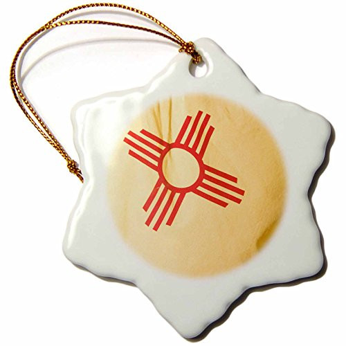 3dRose orn_92939_1 New Mexico, Santa Fe, New Mexican State Flag US32 RCA0080 Rob Casey Snowflake Porcelain Ornament, 3-Inch 3dRose orn_92939_1 New Mexico, Santa Fe, New Mexican State Flag US32 RCA0080 Rob Casey Snowflake Porcelain Ornament, 3-Inch