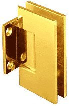 CRL Vienna 074 Series Brass Short Back Plate Wall Mount Shower Door Hinge