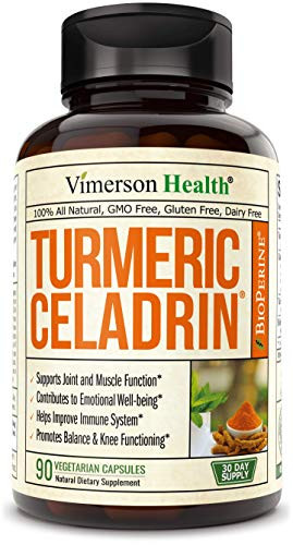 Turmeric Curcumin with Celadrin and Bioperine Supplement Antioxidant Properties for Joint Mobility and Flexibility Support Aids Cartilage Health Knee Function and Supports Inflammatory Response