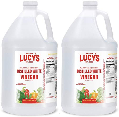 Lucys Family Owned  Natural Distilled White Vinegar 1 Gallon 128oz Pack of 2