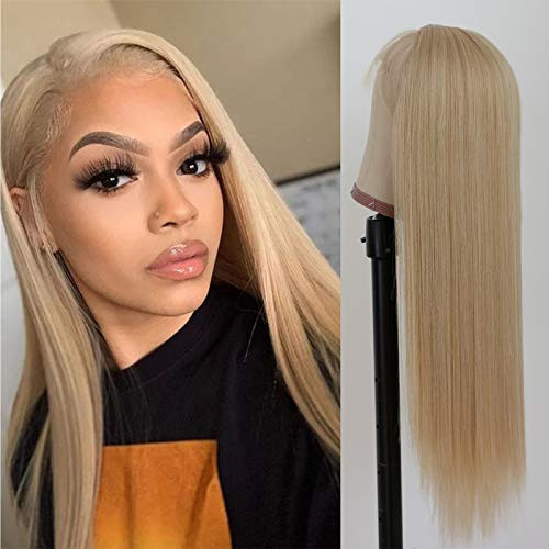 Jolitime Hair Blonde Lace Front Wigs Long Straight Synthetic Wig Silky Heat Resistant Glueless Synthetic Lace Front Wig 150 Density Natural Hairline for Women 24 inch Jolitime Hair Blonde Lace Front Wigs Long Straight Synthetic Wig Silky Heat Resistant Glueless Synthetic Lace Front Wig 150 Density Natural Hairline for Women 24 inch