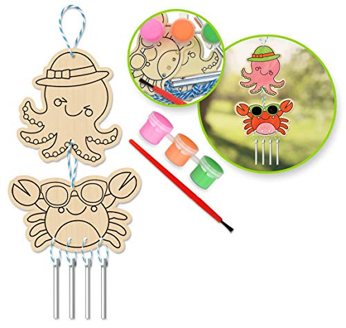 Wind Chime Kit DIY Wind Chimes Kit Craft Wind Chimes Kids Wind Chime Kit Wind Chime Making Kit Windchime Kit for Kids Color Your Own Wind Chime Kids Create Your Own Wind Chime Style B