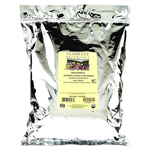 Starwest Botanicals Organic Dried Lavender Flowers Extra Grade, 1 Pound