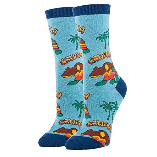 Oooh Yeah Womens Crew Funny Novelty Socks Cali Bear Oooh Yeah Womens Crew Funny Novelty Socks Cali Bear