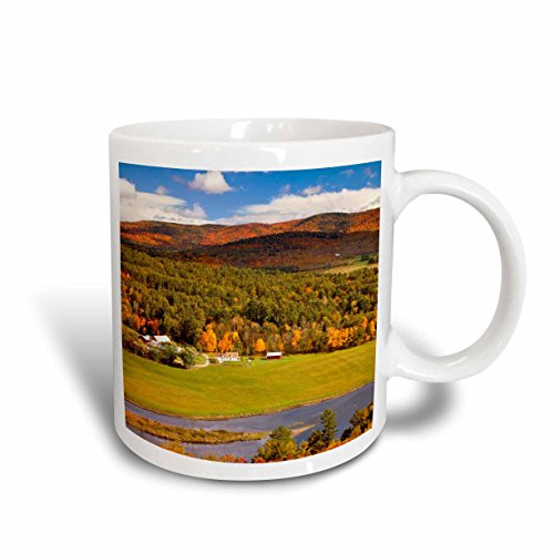 3dRose 145112_2 Autumn, Connecticut River, New Hampshire, USA Mug 15 oz Ceramic