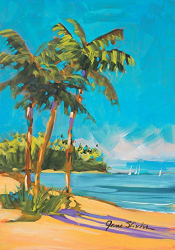 Toland Home Garden Island Time 28 x 40 Inch Decorative Tropical Summer Beach Ocean Sand House Flag
