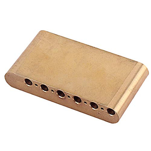 ARTIBETTER 1pcs 74mm Brass Tremolo Block Guitar Bridge Part for Strat Electric Guitar Block Sustain Bridge Golden