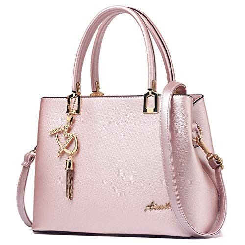 Womens Purses and Handbags Shoulder Bags Ladies Designer Top Handle Satchel Tote Bag Light Pink