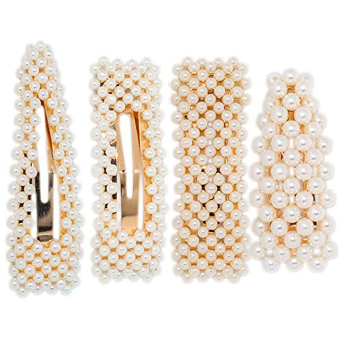 IoYoI 4 Pcs Pearl Hair Clips for Women Girls Fashion Sweet Artificial Pearl Alligator Clips Barrettes Bobby Pins Snap Clips Decorative Hair Accessories for Party Wedding Daily Applies 4 pcs Pearl Gold IoYoI 4 Pcs Pearl Hair Clips for Women Girls Fashion Sweet Artificial Pearl Alligator Clips Barrettes Bobby Pins Snap Clips Decorative Hair Accessories for Party Wedding Daily Applies 4 pcs Pearl Gold
