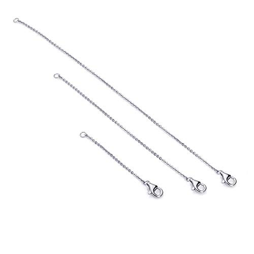 Necklace Extenders Gold Necklace Extender Silver Chain Extenders for Necklaces Sterling Silver Extender for Bracelet Anklet Set925 Sterling Silver Set 2 4 6