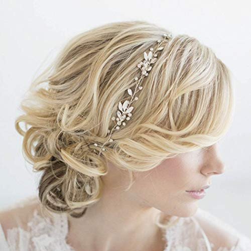 Yean Leaf Bride Wedding Hair Vine Bridal Crystal Headband Rhinestone Hair Accessories for Women and Girls Silver Yean Leaf Bride Wedding Hair Vine Bridal Crystal Headband Rhinestone Hair Accessories for Women and Girls Silver