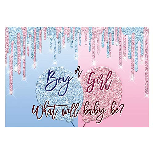 Funnytree Gender Reveal Party Backdrop Pink and Blue Boy or Girl Gold Glitter Balloons Photography Background He or She Baby Shower Cake Table Decorations Banner Photo Booth Props Supplies 7x5ft Funnytree Gender Reveal Party Backdrop Pink and Blue Boy or Girl Gold Glitter Balloons Photography Background He or She Baby Shower Cake Table Decorations Banner Photo Booth Props Supplies 7x5ft