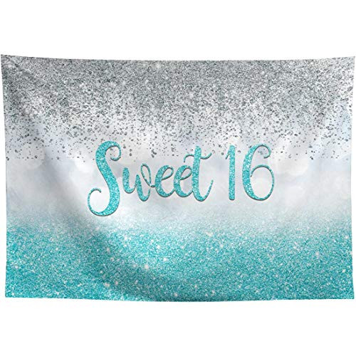 Allenjoy Sweet 16 Silver Blue Bokeh Glitter Backdrop 8x6ft for Girls Happy 16th Birthday Party Decorations Banner Vinyl Photography Photo Booths Studio Props Supplies Photo Background Allenjoy Sweet 16 Silver Blue Bokeh Glitter Backdrop 8x6ft for Girls Happy 16th Birthday Party Decorations Banner Vinyl Photography Photo Booths Studio Props Supplies Photo Background