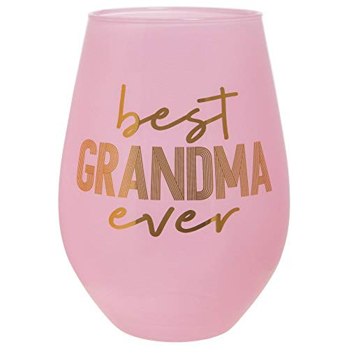 30oz Pink Stemless Wine Glass - Best Grandma Ever.