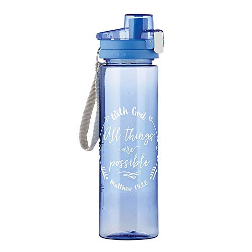 Religious With God All Things Are Possible Matthew 19:26 Water Bottle, 24 Ounce Religious With God All Things Are Possible Matthew 19:26 Water Bottle, 24 Ounce