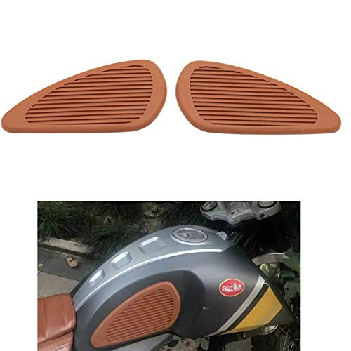 Motorcycle Tank Knee Pad Vintage Gas Knee Protector Sticker for Honda Triumph Yamaha Harley Brown