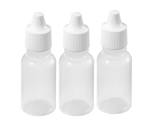 50PCS 10ML034oz Empty Plastic Squeezable Eye Dropper Eye Liquid Bottle With Screw Cap Cosmetic Packaging Vial Essential Oil Dropping Container White