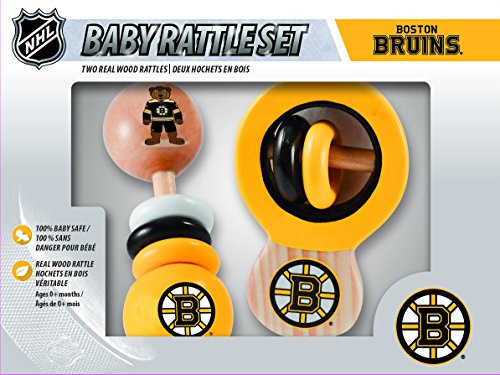 MasterPieces NHL Boston Bruins Baby Rattle, 2-Pack