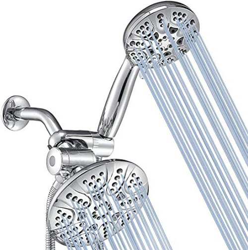 30Setting High Pressure Rain Shower Head HandHeld 6 Face 3Way Dual Rain Handheld Shower Heads with Handheld Spray Shower Head Combo with Hose All Chrome Finish 30Setting High Pressure Rain Shower Head HandHeld 6 Face 3Way Dual Rain Handheld Shower Heads with Handheld Spray Shower Head Combo with Hose All Chrome Finish