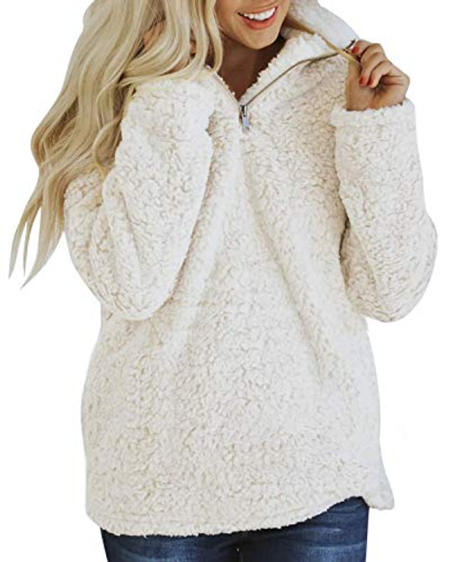 ZESICA Womens Autumn Winter Long Sleeve Zipper Sherpa Fleece Sweatshirt Pullover Jacket Coat ZESICA Womens Autumn Winter Long Sleeve Zipper Sherpa Fleece Sweatshirt Pullover Jacket Coat