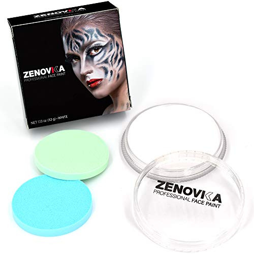 White Face Paint Kit Large Water Based Paints Halloween Makeup Kit Professional Face Paint Palette Face Paints Safe for Sensitive Skin White Body Paint 32g 113oz White Face Paint White Face Paint Kit Large Water Based Paints Halloween Makeup Kit Professional Face Paint Palette Face Paints Safe for Sensitive Skin White Body Paint 32g 113oz White Face Paint