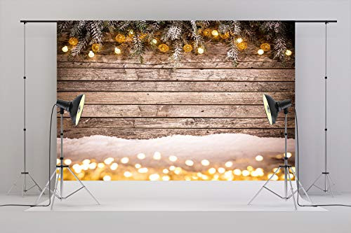 Kate 7x5ft Christmas Backdrop Christmas Brown Wood Backdrop Christmas Photography Backdrops