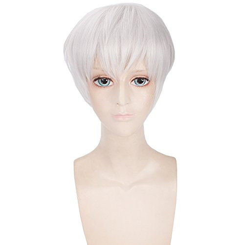Short Wigs Cosplay Tokyo Ghoul Kaneki Ken White Men Hair Halloween