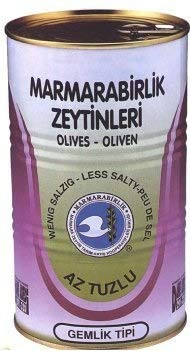 MARMARABIRLIK NATURAL BLACK OLIVES LESS SALTED